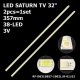 Бокова підсвітка для телевізора Saturn 32″ RF-DB315B57-1902L-01 (2 планки по 357 мм, 38 LED 5x3 мм, 3 В)