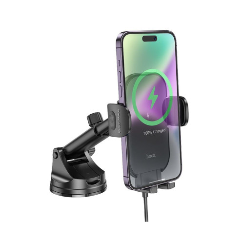 Автодержатель Hoco HW5 Wireless (15W) (Black)