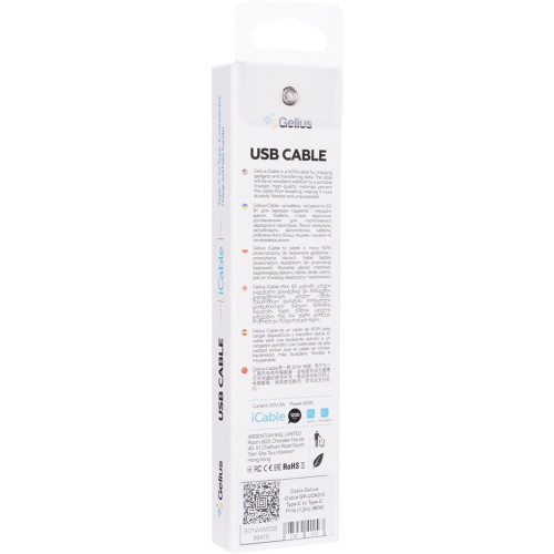 Кабель Gelius iCable Type-C to Type-C 60W 1.2м (GP-UCN010) pink