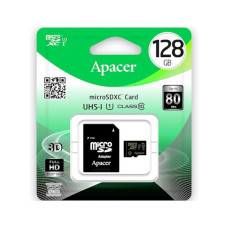 Карта пам'яті Apacer microSDXC 128GB + адаптер SD