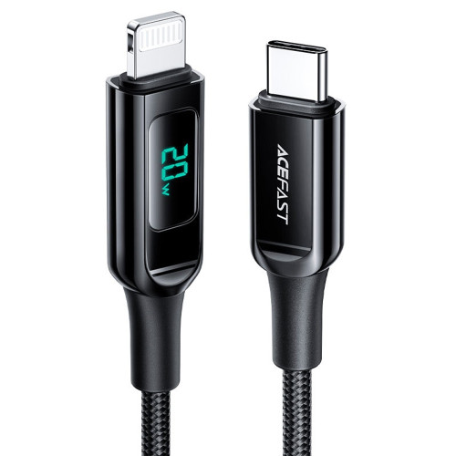 Кабель Acefast MFI C6-01 Type-C – Lightning (1.2 м · 30W · 3A) (Black)