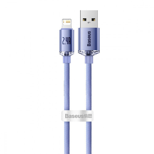 Кабель Baseus Crystal Shine Series USB-A – Lightning (2 м · 12W · 2.4A) (CAJY000105) (Purple)