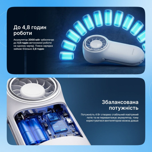 Портативний вентилятор Proove Wing (White)