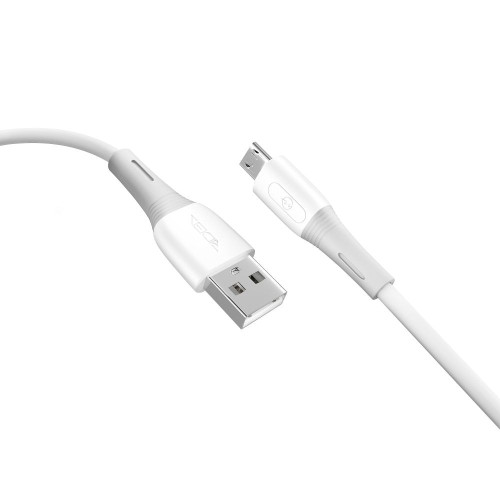Кабель Ridea RC-SI35 SiliconePro USB-A – Micro-USB (1 м · 12W · 2.4A) (White)