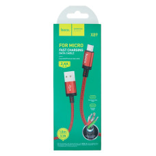 Кабель Hoco X89 USB-A – Micro-USB (1 м · 12W · 2.4A) (Red)