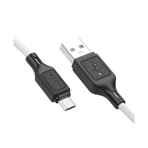 Кабель Hoco X90 Cool silicone USB-A – Micro-USB (1 м · 12W · 2.4A) (White)