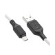 Кабель Hoco X90 Cool silicone USB-A – Micro-USB (1 м · 12W · 2.4A) (White)