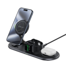 Бездротовий зарядний пристрій ACEFAST E19 Qi2 3в1 (22.5W) (Black)