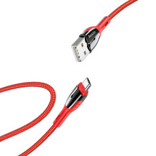 Кабель Hoco U89 Safeness USB-A – Micro-USB (1.2 м · 12W · 2.4A) (Red)