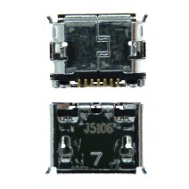 Роз'єм зарядки для Samsung B7610 Omnia Pro 7 pin (4 кріплень) (контакти знизу) (Micro USB) без шлейфа (Original)