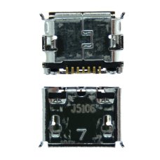Разъем зарядки для Samsung B7610 Omnia Pro 7 pin (4 креплений) (контакты снизу) (Micro USB) без шлейфа (Original)