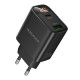 Сетевое зарядное устройство Borofone BA96A USB-A+USB-C (20W · 3A) (Black)