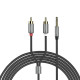 Аудиокабель AUX Hoco UPA10 2RCA – 3.5 мм (1.5 м) (Gray)
