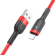 Кабель Hoco U117 USB-A – Lightning (1.2 м · 12W · 2.4A) (Red)