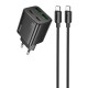 Мережевий зарядний пристрій Hoco N56 2xUSB-A+2xUSB-C (30W · 3A) з кабелем Type-C – Type-C (Black)