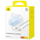 Сетевое зарядное устройство Baseus GaN5 Mini USB-C (30W · 3A) с кабелем Type-C – Type-C 100W (P10110902) (Blue)