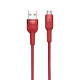 Кабель Borofone BU17 Starlight USB-A – Micro-USB (1.2 м · 12W · 2.4A) (Red)