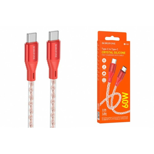 Кабель Borofone BX96 Type-C – Type-C (1 м · 60W · 3A) (Red)