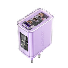 Сетевое зарядное устройство Acefast A45 USB-A+2xUSB-C (65W · 3A) (Purple)