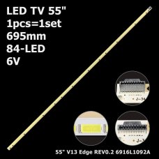 Бокова підсвітка для телевізора Panasonic 55″ 55E610G (1 планка 695 мм, 84 LED 6,5x3 мм, 6 В)