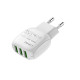 Сетевое зарядное устройство LDNIO A3315 3xUSB-A (15W · 3.1A) с кабелем USB-A – Micro-USB (White)