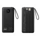 Повербанк King Power KPG-206x 22.5W з кабелем 2в1 (20000 mAh) (Black)