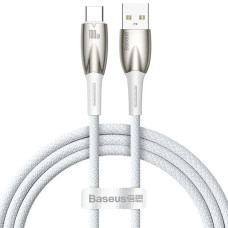 Кабель Baseus Glimmer Series Fast Charging Type-C – Type-C (1 м · 100W · 5A) (CADH000702) (White)