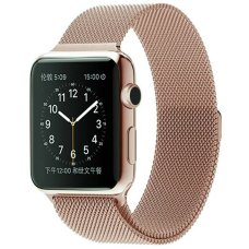 Ремінець Hoco WA03 для Apple Watch 42/44/45/49 мм Milanese Loop Design (Rose Gold)