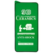 Защитная пленка Ceramic для Apple iPhone Xs Max (Full Glue) (Black)