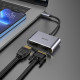 Переходник Hoco HB29 2в1 Type-C – HDMI (F) VGA (F) 0.15 м (Silver)