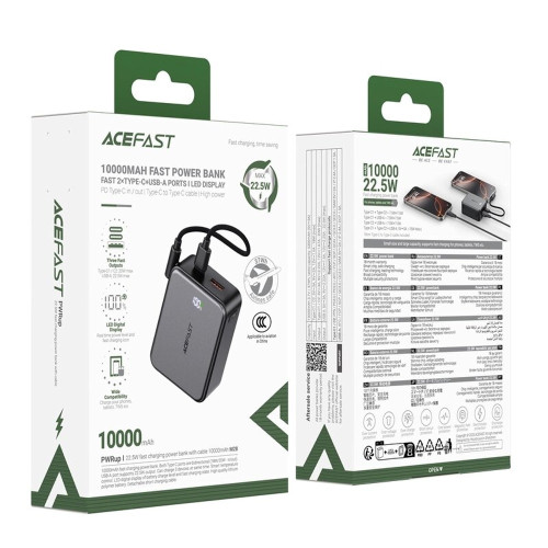Повербанк Acefast M28 22.5W (10000 mAh) (Black)