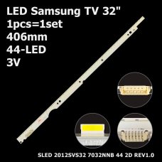 Боковая подсветка для телевизора Samsung 32″ 7032NNB Rev1.0 (1 планка 406 мм, 44 LED 6,5x2 мм, 3 В)