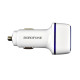 Автомобільний зарядний пристрій Borofone BZ14A USB-A+USB-C з кабелем C -C (20W · 3A) (White)