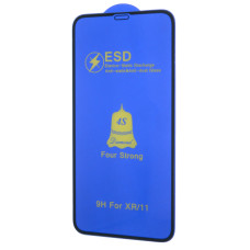 Защитное стекло 4S ESD Antistatic для Apple iPhone Xr (Full Glue) (Black)