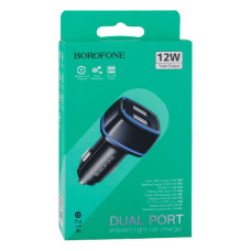 Автомобільний зарядний пристрій Borofone BZ14 2xUSB-A (12W · 2.4A) (Black)