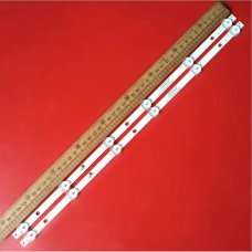 Пряма підсвітка для телевізора 26″ 26D3AS6CX45510 V1 (2 планки по 455 мм, 6 LED, лінза 15 мм, 3 В)