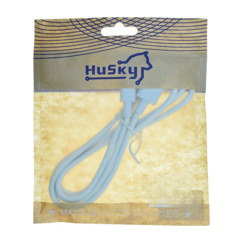 Кабель Husky L02 USB-A – Type-C (long pin 10 мм) (1 м · 15W · 3A) (White)