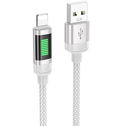 Кабель Hoco U126 USB-A – Lightning (1.2 м · 12W · 2.4A) (Gray)
