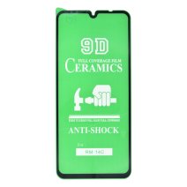 Защитная пленка Ceramic для Poco C75 (Full Glue) (Black)