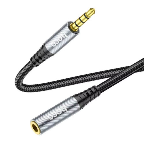 Аудіокабель AUX Hoco UPA20 3.5 мм (1 м) (Metal Gray)