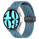 Ремешок универсальный 20 мм Silicone With Magnetic для Amazfit, Samsung, Huawei (Light Blue)