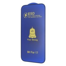 Защитное стекло 4S ESD Antistatic для Apple iPhone 17 (Full Glue) (Black)