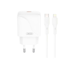 Сетевое зарядное устройство XO L141 USB-C (20W · 3A) с кабелем Type-C – Lightning (White)