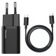 Сетевое зарядное устройство Baseus Super SI USB-C (25W · 3A) с кабелем Type-C – Type-C (TZCCSUP-L01) (Black)