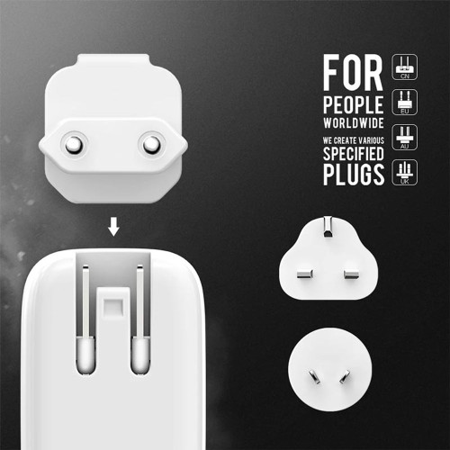 Сетевое зарядное устройство LDNIO A2205 2xUSB-A (12W · 2.4A) с кабелем USB-A – Type-C (White)