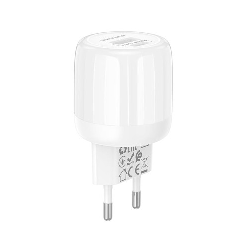 Сетевое зарядное устройство Borofone BA93A USB-A+USB-C (20W · 3A) (White)
