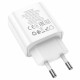 Сетевое зарядное устройство Hoco C80A Plus USB-A+USB-C (20W · 3A) (White)