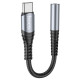 Переходник Hoco LS33 Type-C – 3.5 мм (Metal Gray)