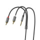 Аудиокабель AUX Hoco UPA10 2RCA – 3.5 мм (1.5 м) (Gray)