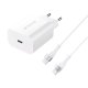 Мережевий зарядний пристрій Proove Rapid USB-C (45W · 3A) з кабелем Type-C – Type-C (White)